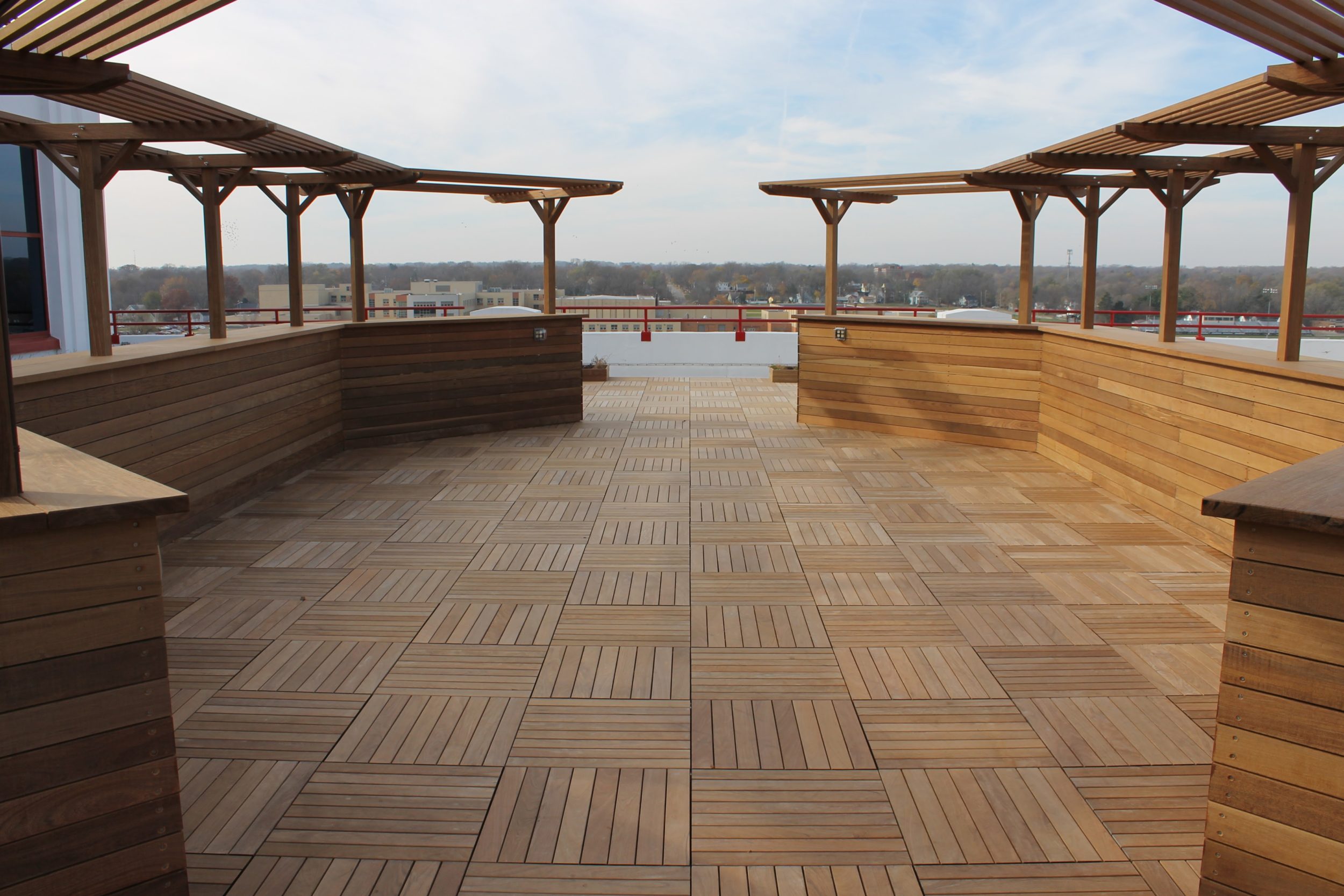 Ipe Deck Tiles on Rooftop