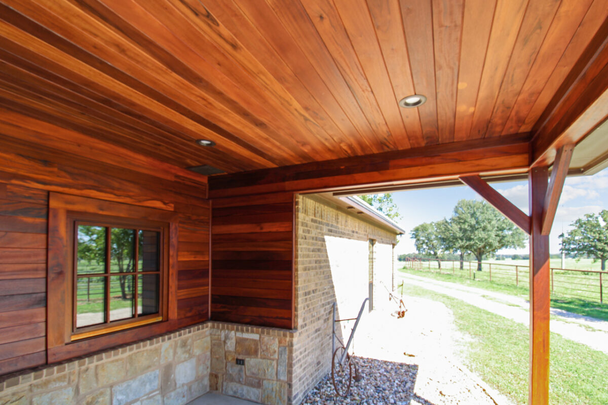 Tigerwood Exterior Porch Siding and Ceiling