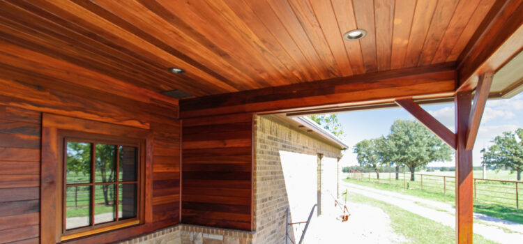 Tigerwood Exterior Porch Siding and Ceiling